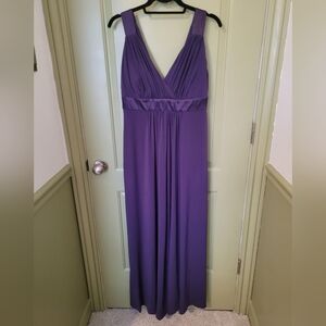 David's Bridal Deep Purple Maxi Dress